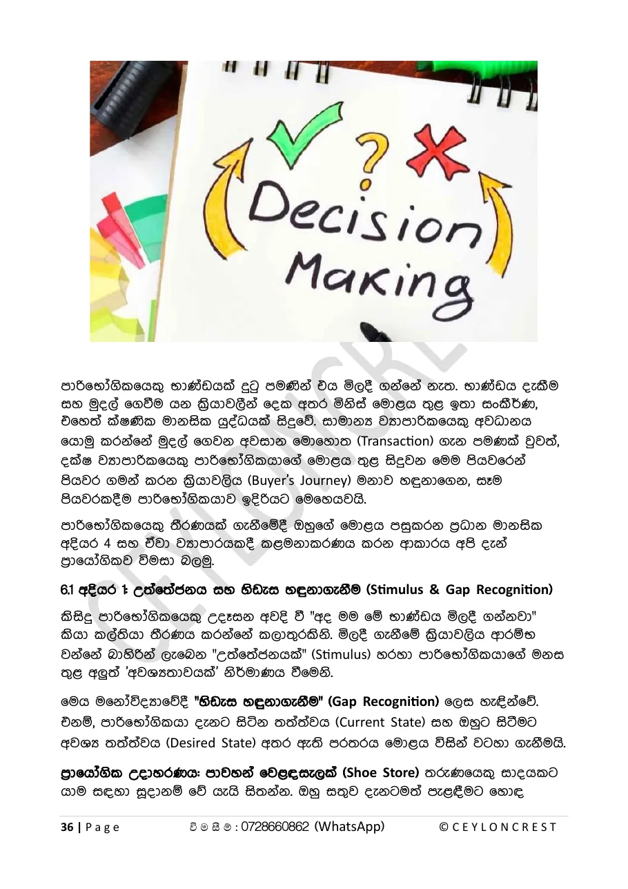 Business Psychology (ව්‍යාපාරික මනෝවිද්‍යාව) — Sample page 3