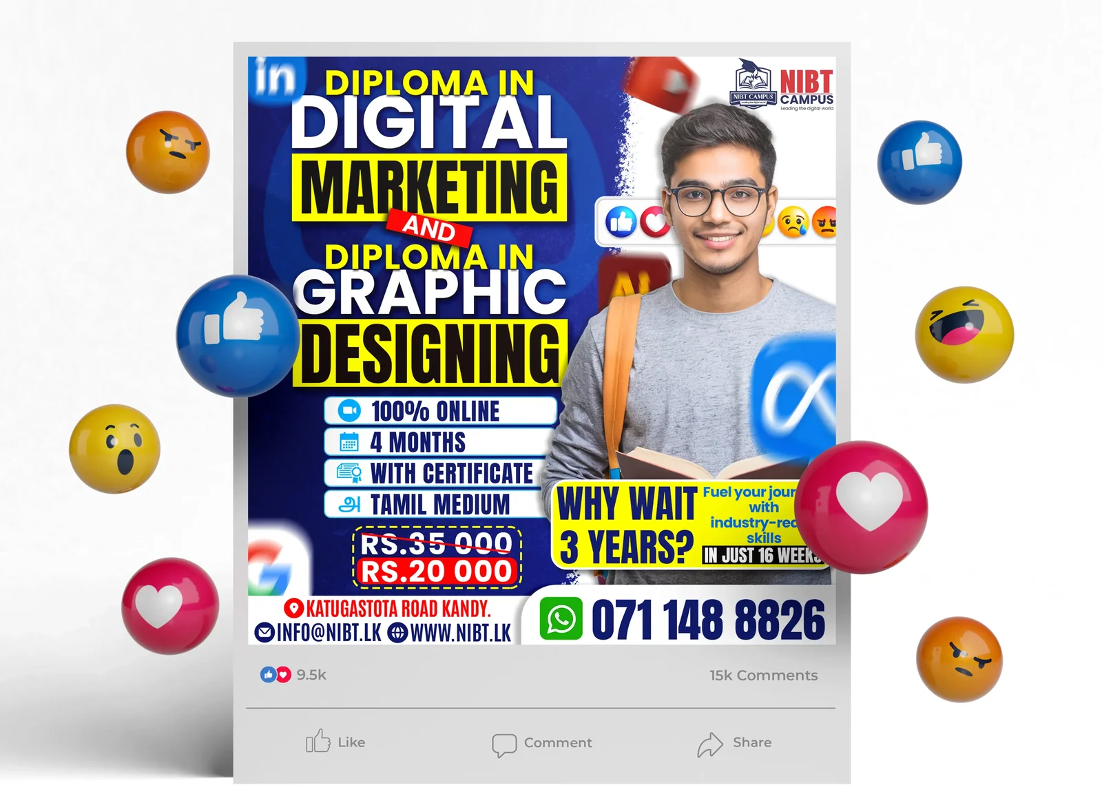 NIBT Campus Designs — Social Media by Tharaka Jay, gallery image 4