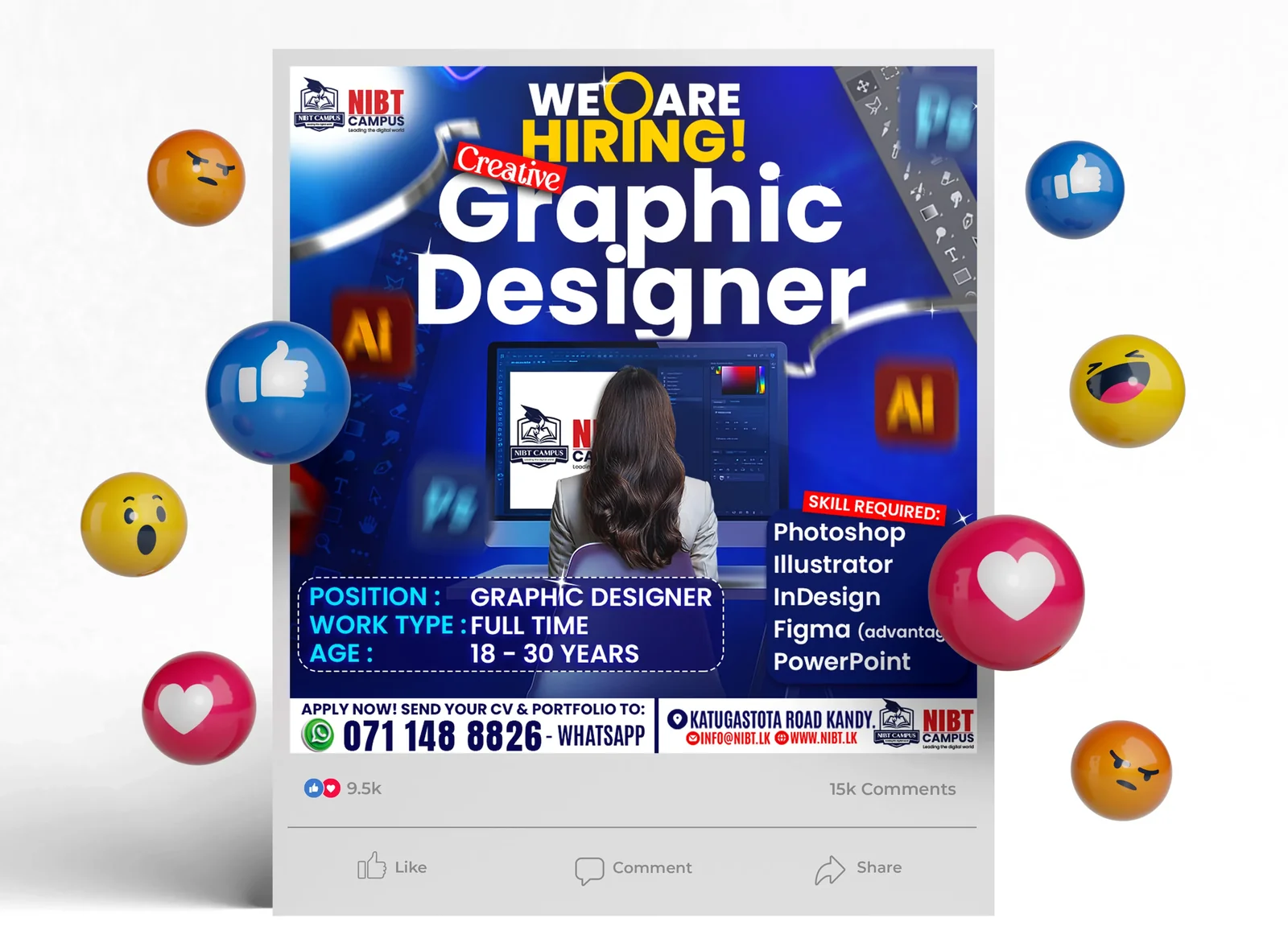 NIBT Campus Designs — Social Media by Tharaka Jay, gallery image 5