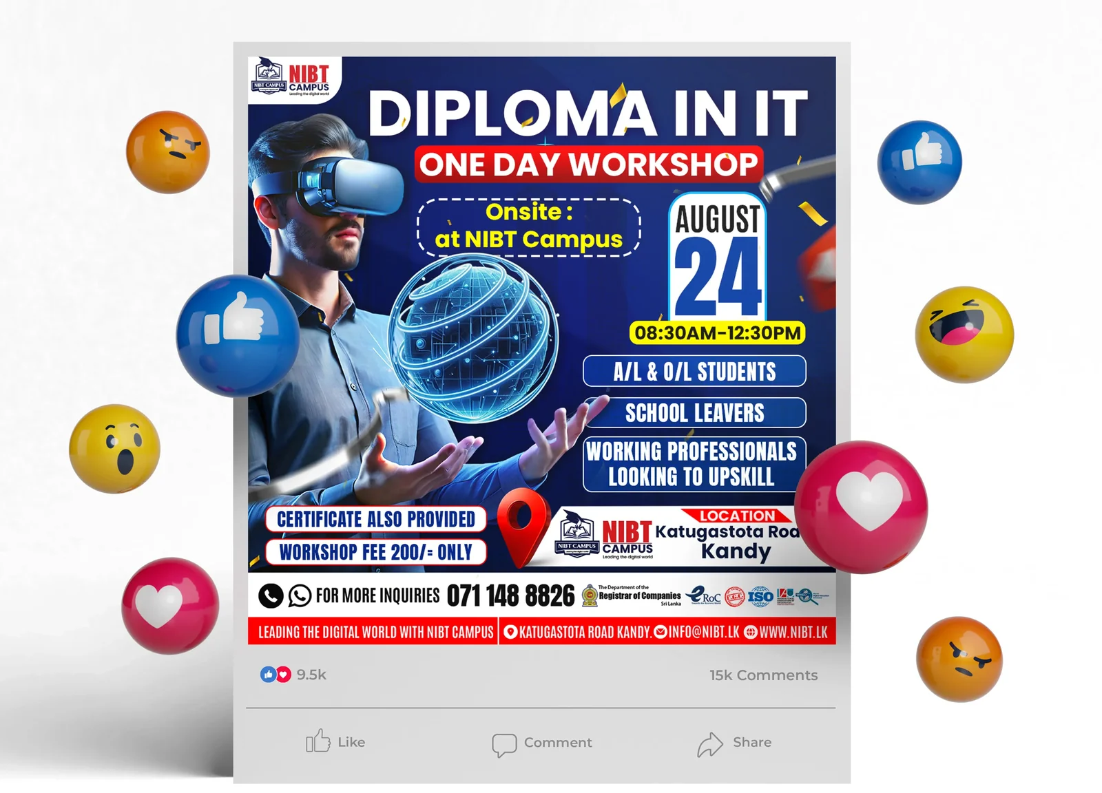 NIBT Campus Designs — Social Media by Tharaka Jay, gallery image 6